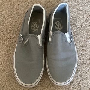 Grey Slip on Vans Tennis Shoes